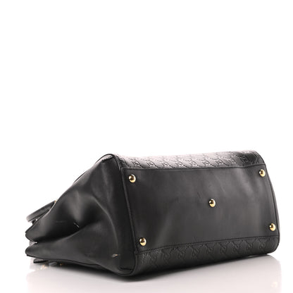 Gucci Soft Guccissima Signature Top Handle Tote Bag Black 4 of 17