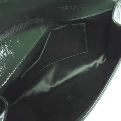 Saint Laurent Patent Belle de Jour Clutch Green 4 of 5