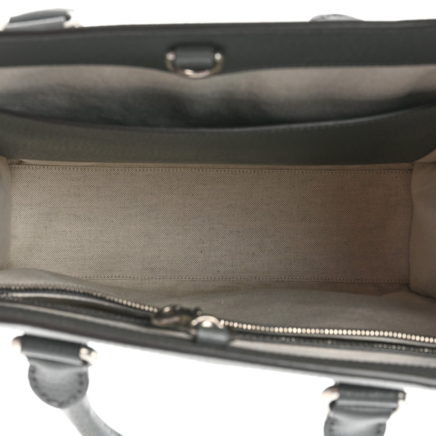 Gucci GG Supreme Monogram Textured Dollar Calfskin Medium Ophidia Tote Grey Black Graphite Grey 5 of 15