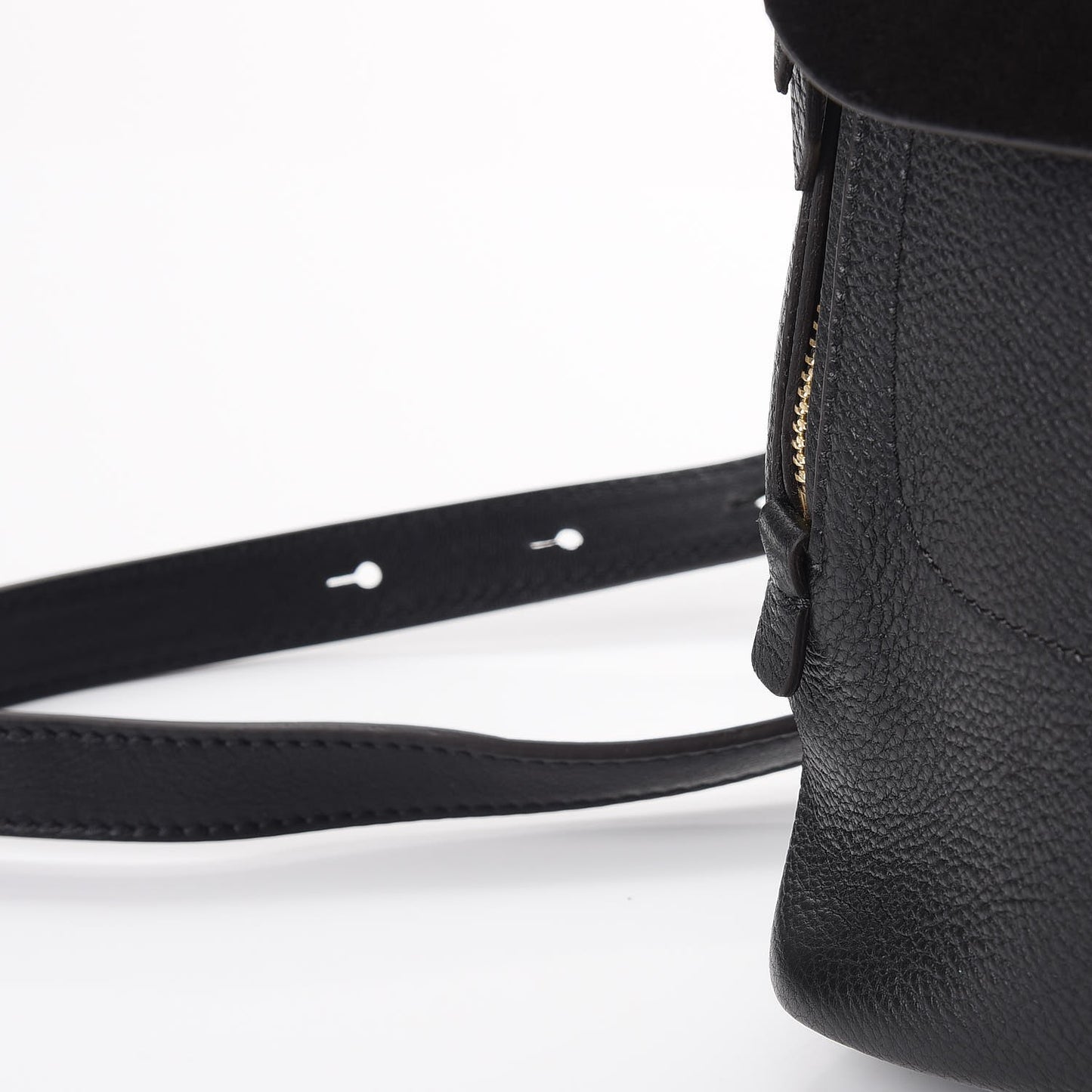 Suede Calfskin Small Faye Backpack Black