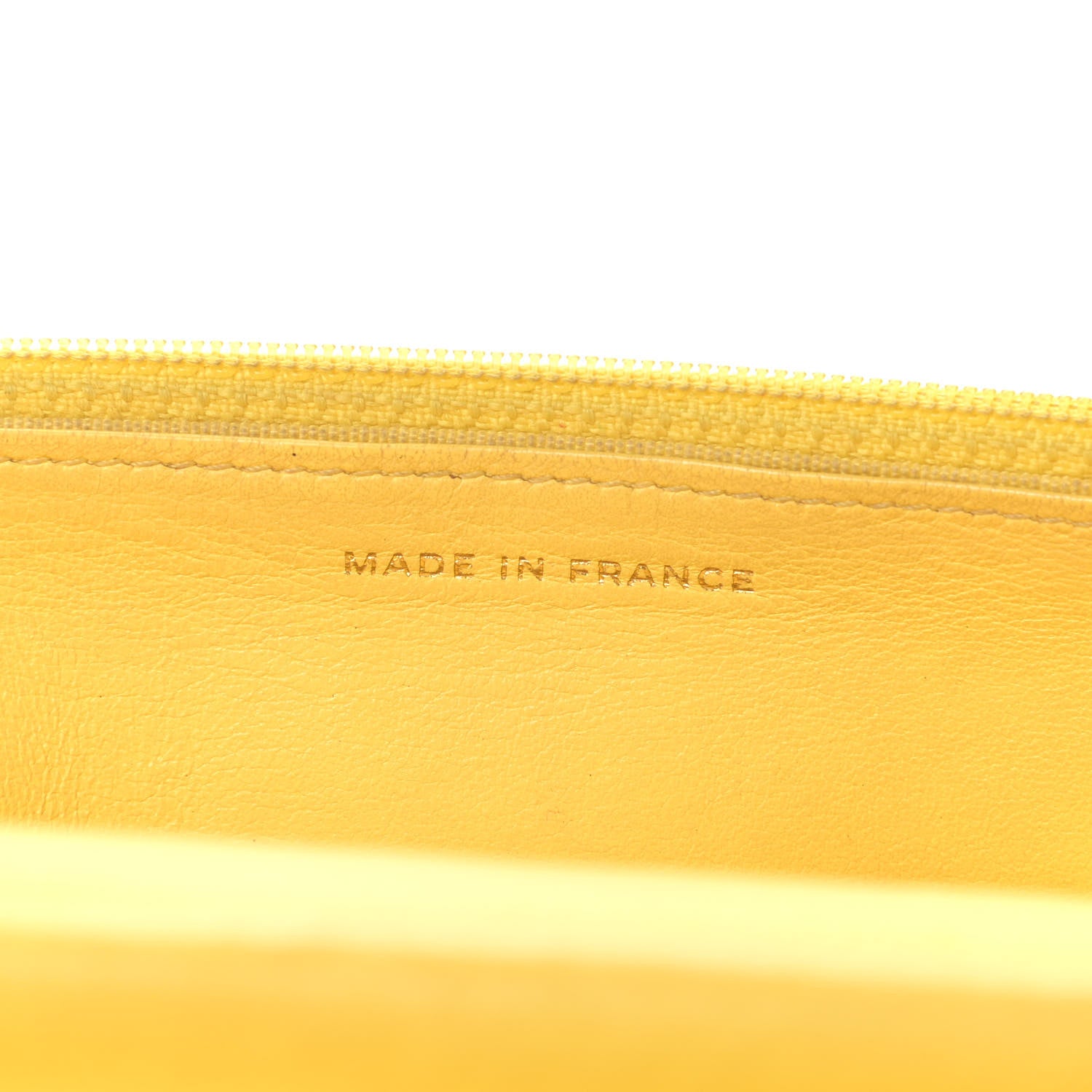 Chanel Lambskin Quilted Wallet on Chain WOC Yellow 6 of 13