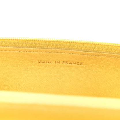 Chanel Lambskin Quilted Wallet on Chain WOC Yellow 6 of 13