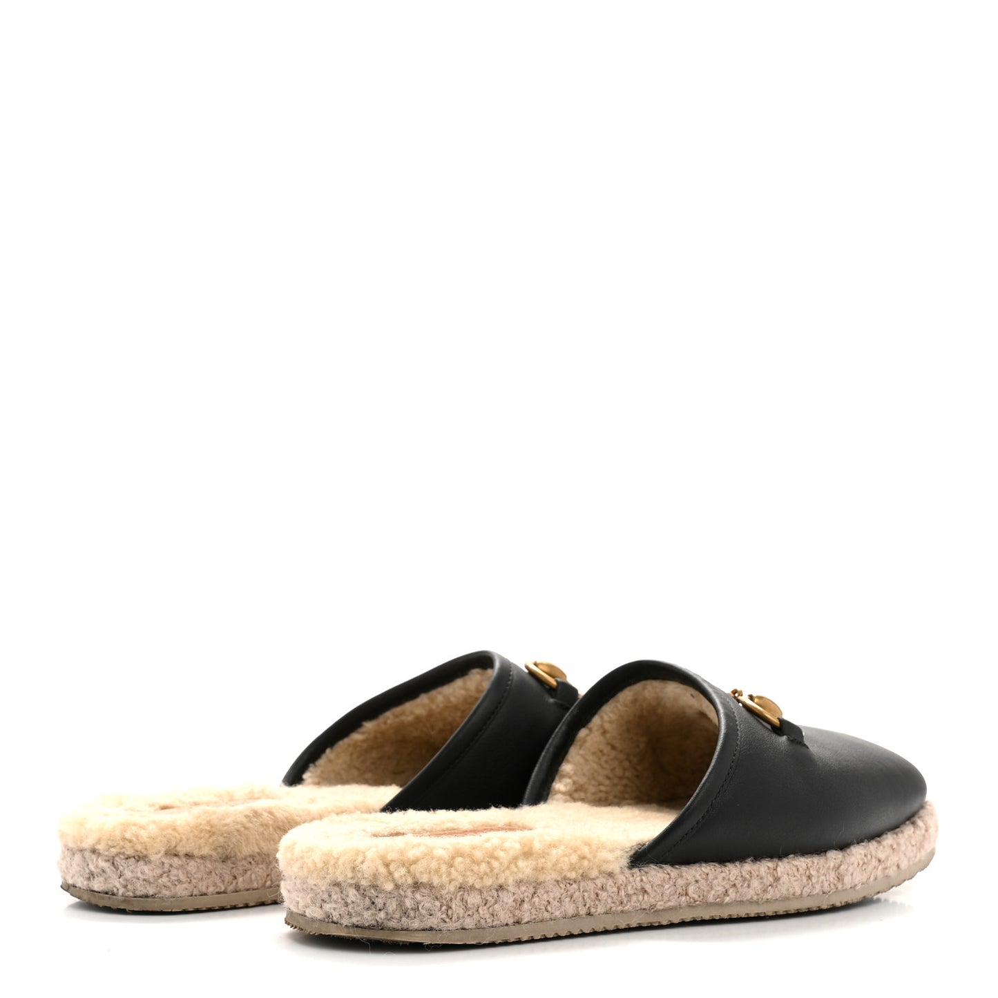 Nappa Wool Womens Fria Slippers 36 Black Butterscotch