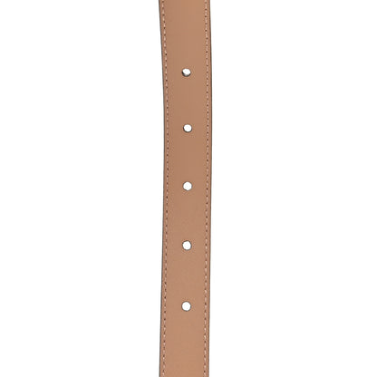 Gucci Azalea Calfskin Enamel Monochrome Double G 20mm Belt 80 32 Camelia 5 of 6