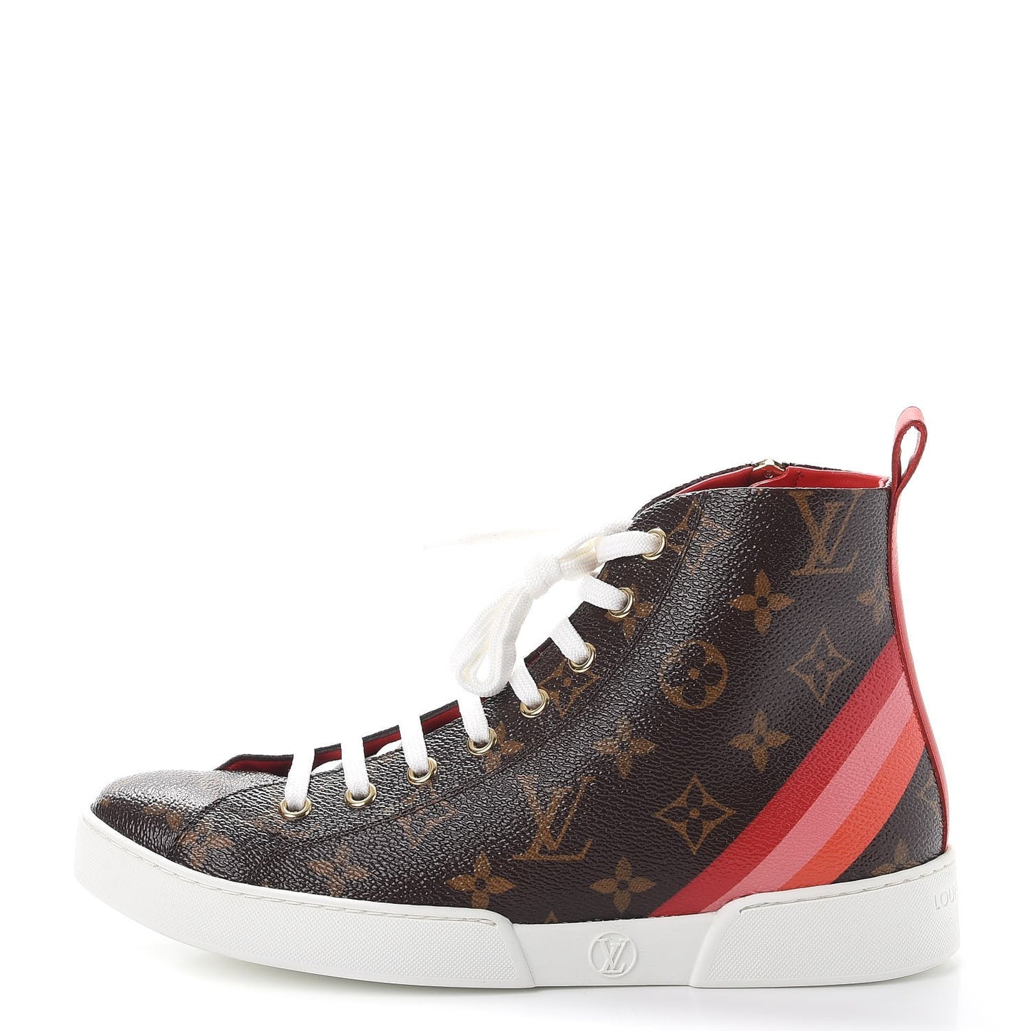 Calfskin Patent Monogram Stellar Sneaker Boots 36.5 Rouge