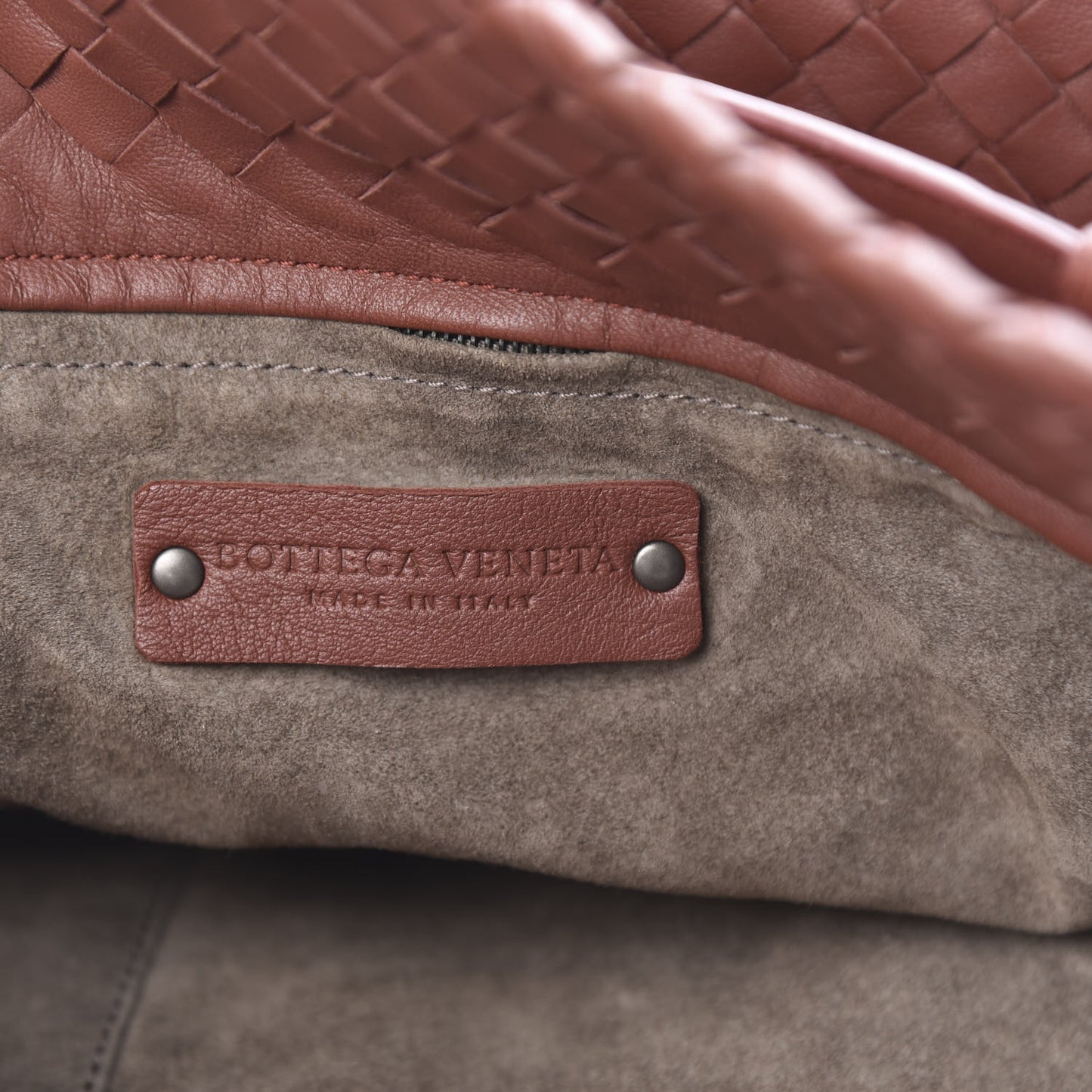 Nappa Intrecciato Medium Garda Bag Rust