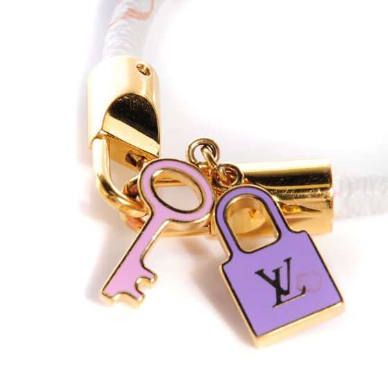Monogram Multicolor Luck It Bracelet 17 White