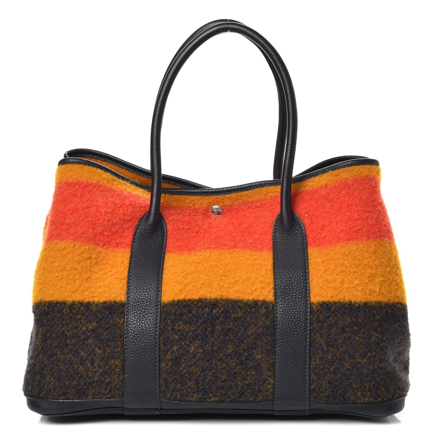 Wool Rocabar Garden Party Tote 36 MM Orange Black
