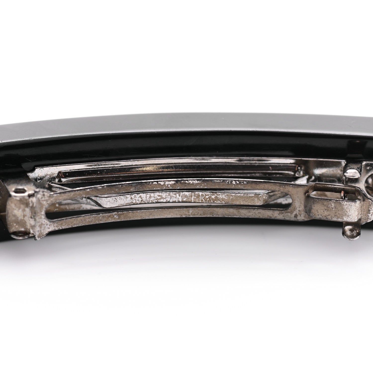 Chanel Resin Chain CC Hair Clip Barrette Black Pink 4 of 8