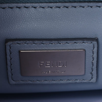 Fendi Nappa Organza Feather Mini Peekaboo Iconic Satchel Blue Multicolor 7 of 12