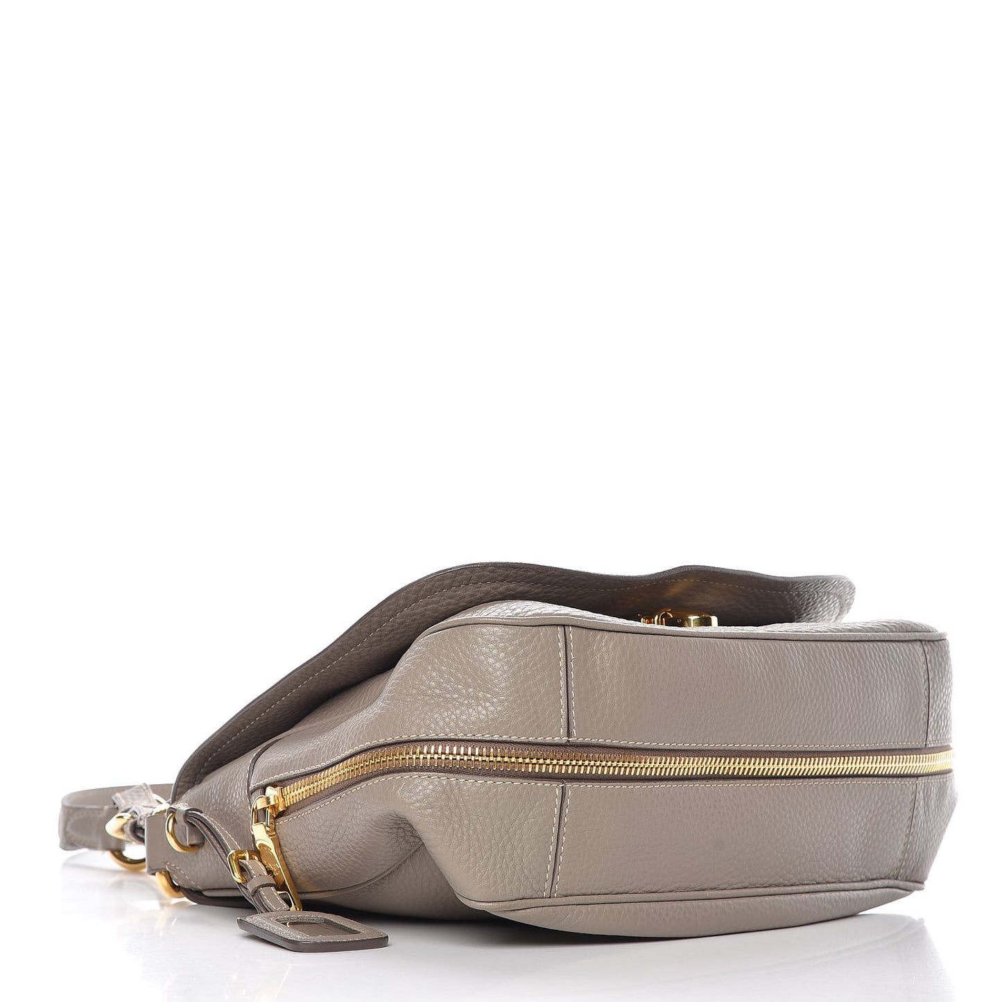 Vitello Daino Flap Shoulder Bag Argilla