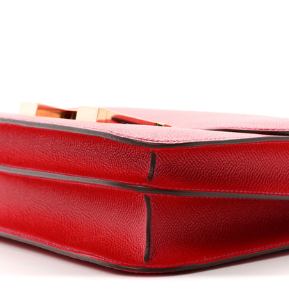 Hermes Epsom Horseshoe Verso Constance 24 Rouge Casaque Anemone 10 of 11
