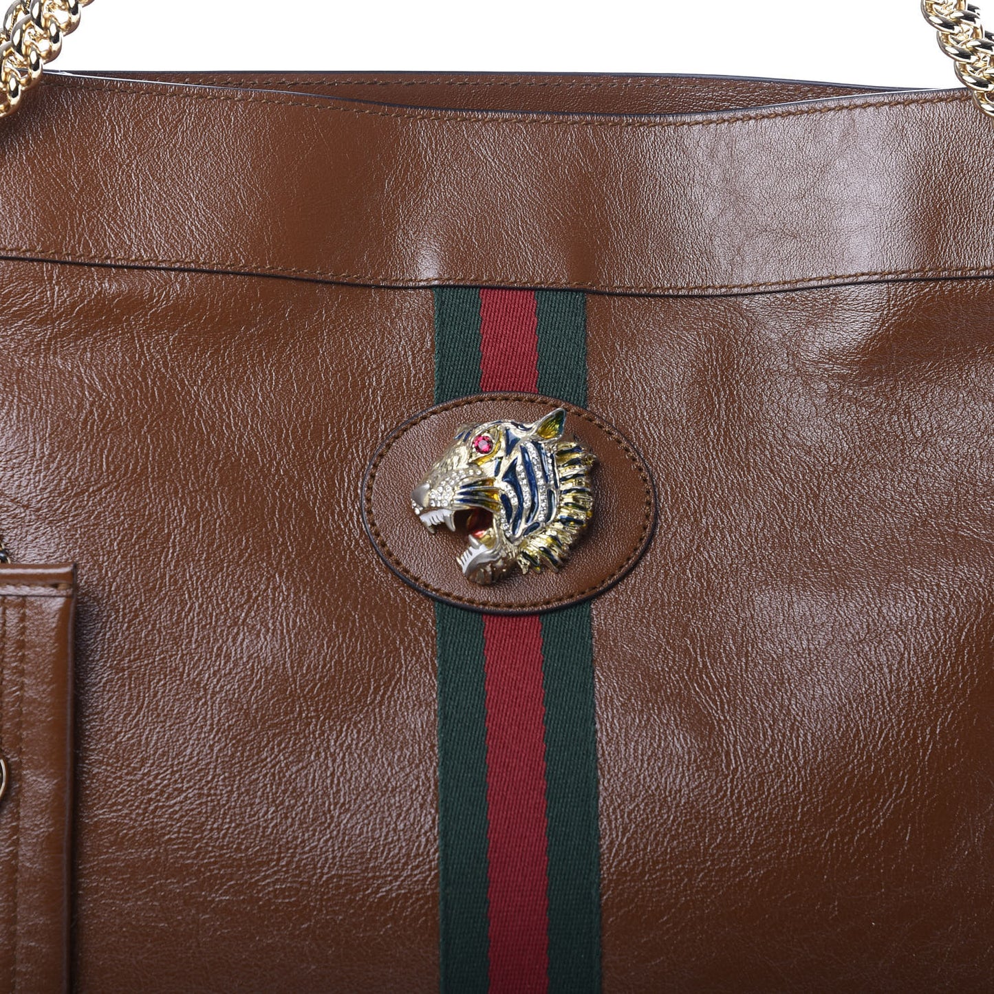 Calfskin Large Rajah Chain Tote Cuir