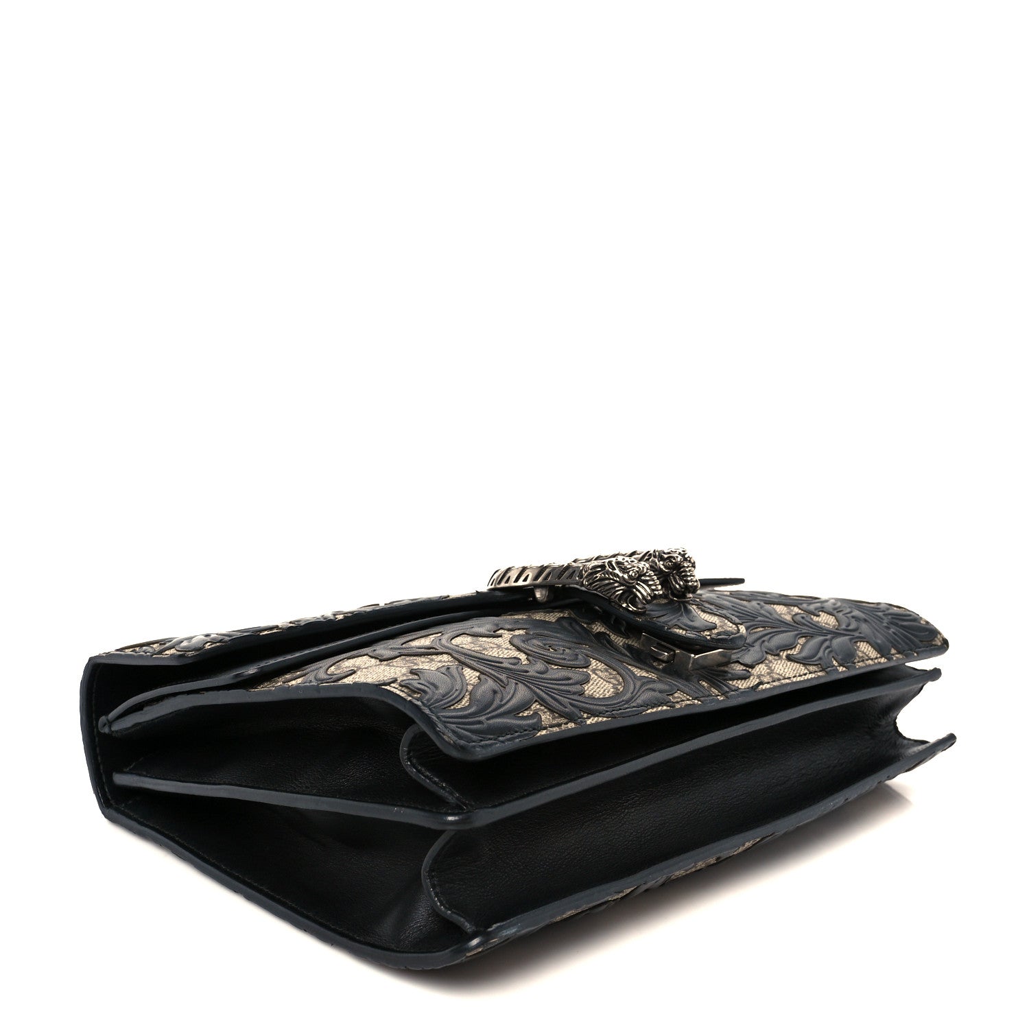 Gucci GG Supreme Monogram Arabesque Medium Dionysus Shoulder Bag Black 4 of 10