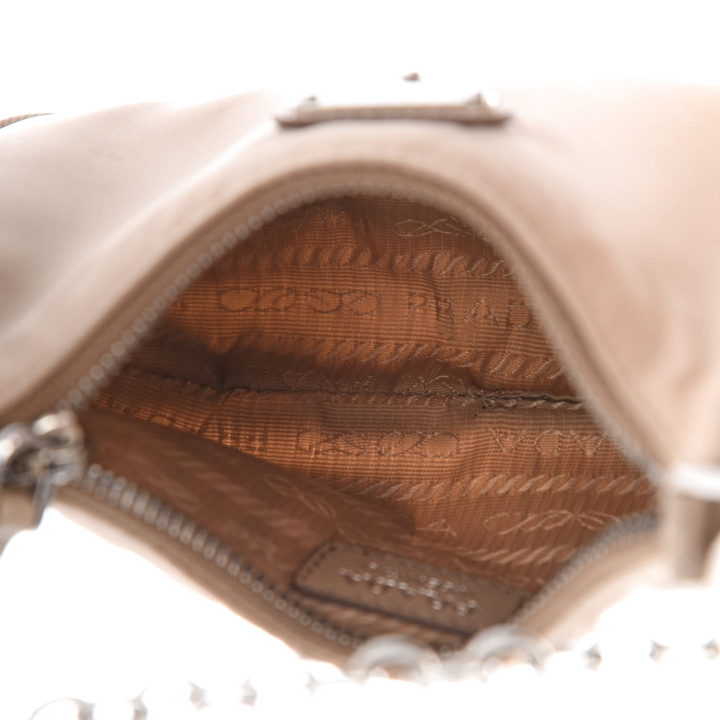 Tessuto Nylon Saffiano Mini Re-Edition 2000 Shoulder Bag Cammeo