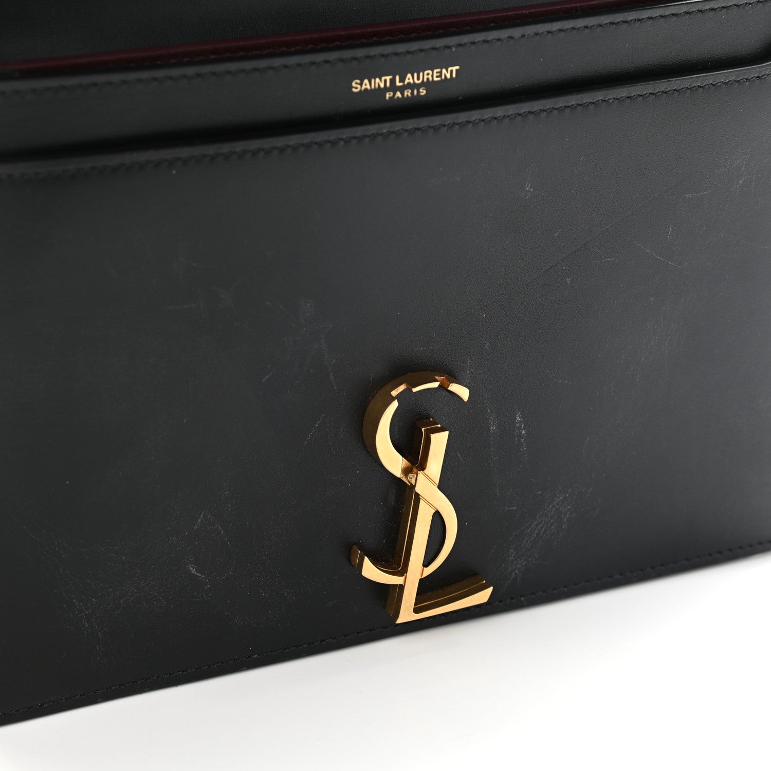 Saint Laurent Smooth Calfskin Monogram Cassandra Clasp Bag Black 14 of 19