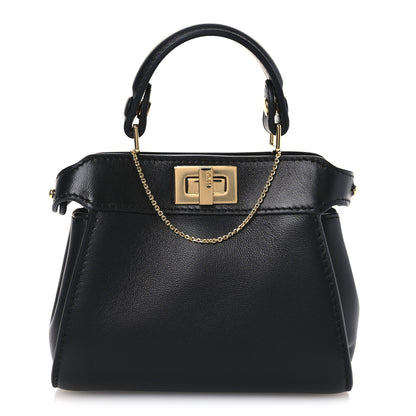 Fendi Nappa Nano Peekaboo Satchel Black 1 of 11
