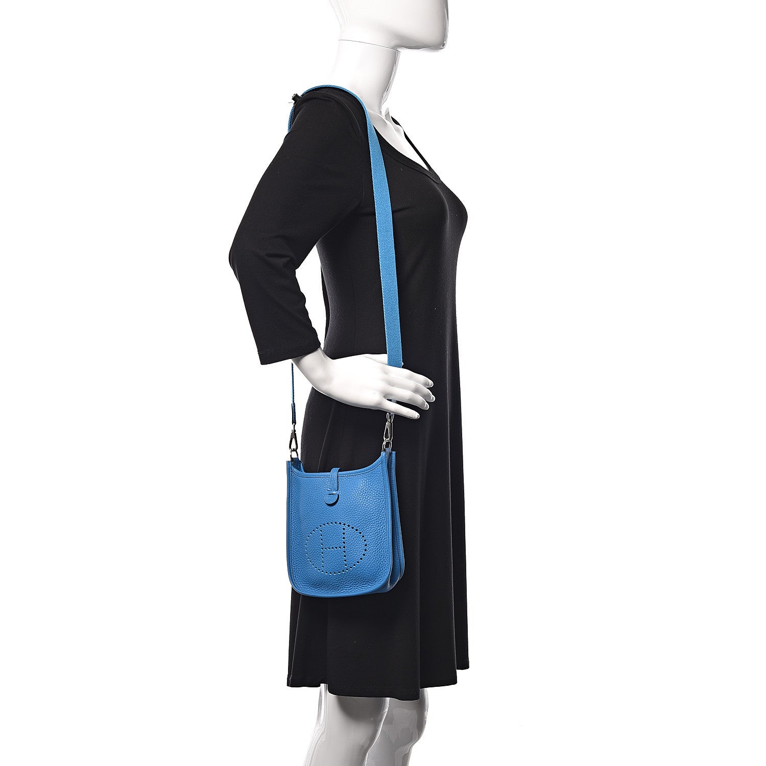 Hermes Taurillon Clemence Evelyne TPM Bleu Zanzibar 2 of 11