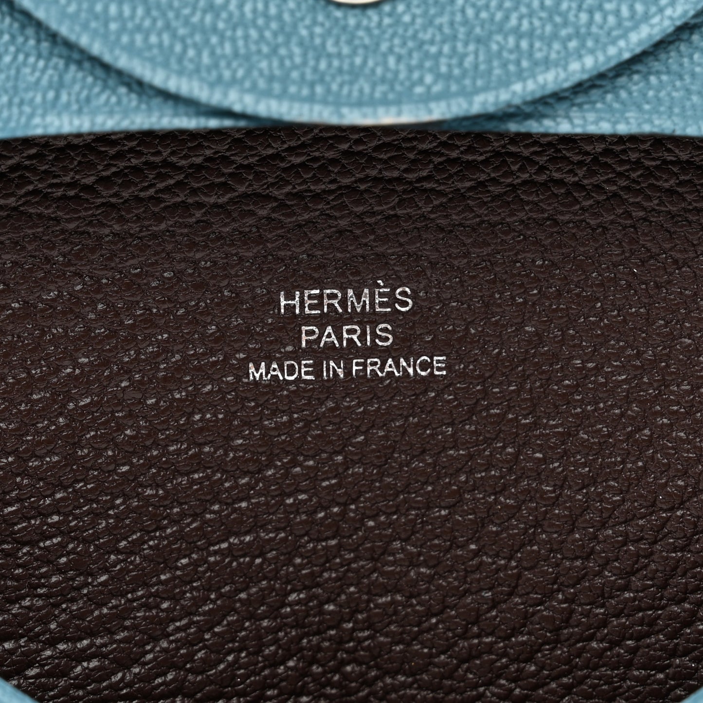 Chevre Mysore Bastia Verso Coin Purse New Bleu Jean Havane