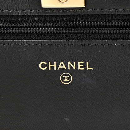 Chanel Lambskin Quilted Trendy CC Wallet On Chain WOC Black 6 of 14