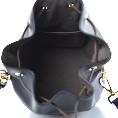 Fendi Vitello Century Matte F is Fendi Stamp Patch Bi-Color Grande Mon Tresor Bucket Bag Black Maya Fragola 5 of 9