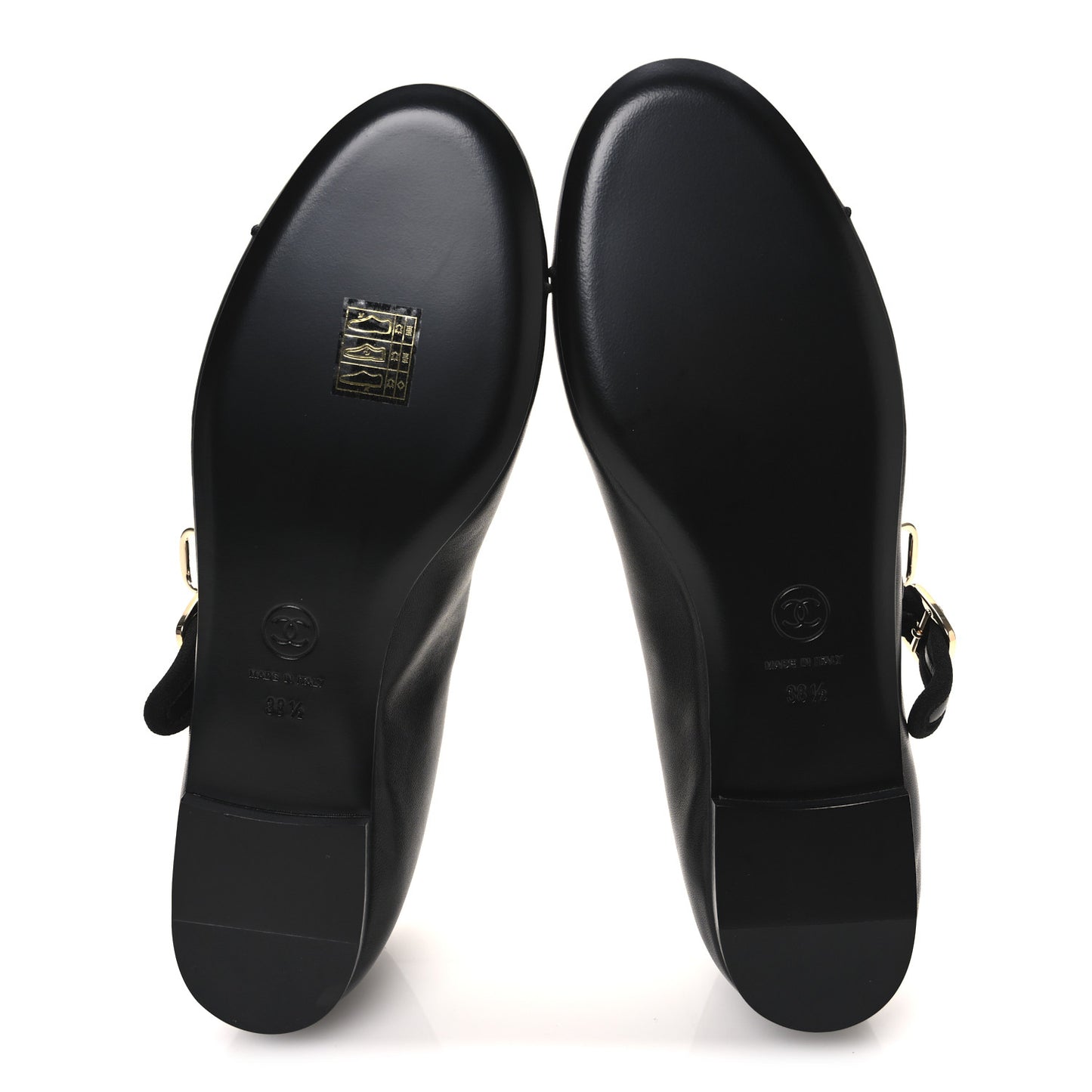 Lambskin Mary Jane Flats 38.5 Black
