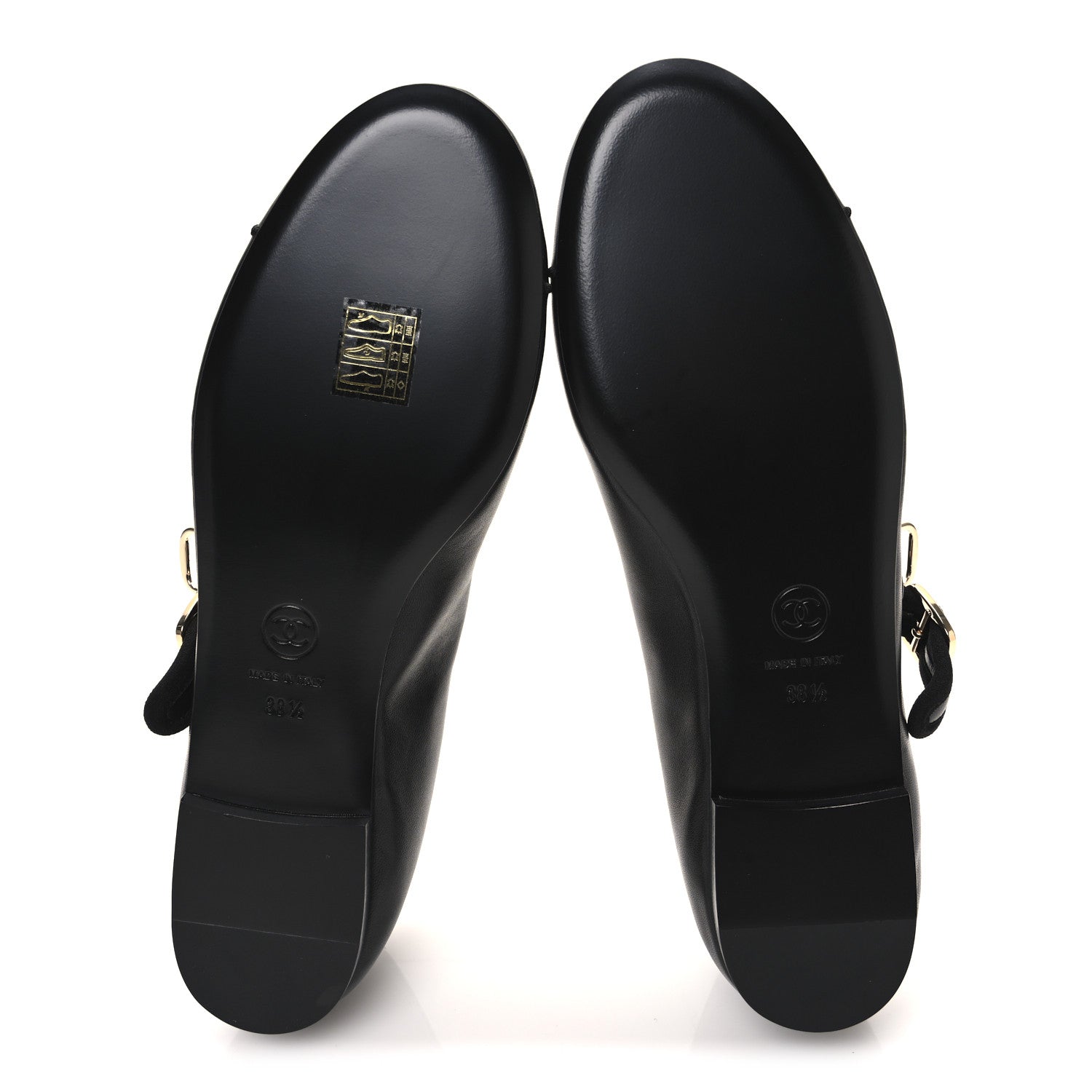 Chanel Lambskin Mary Jane Flats 38.5 Black 7 of 10