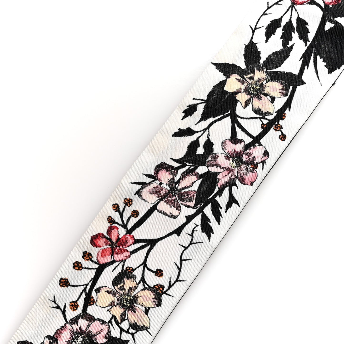 Silk Twill Cheetah Mitzah Scarf Black Pink Multicolor White Pink Multicolor