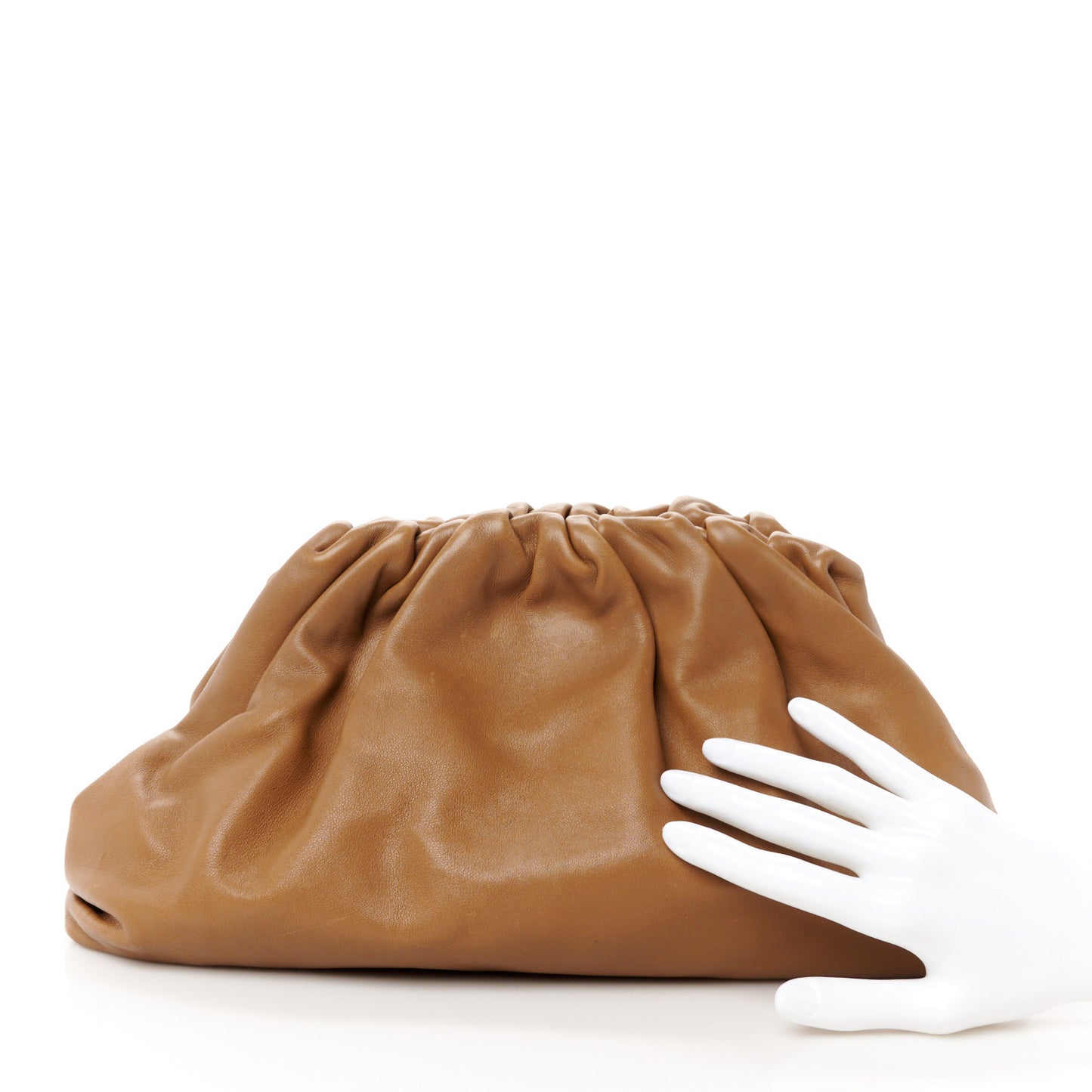 Smooth Butter Calf The Pouch Oversized Clutch Teak