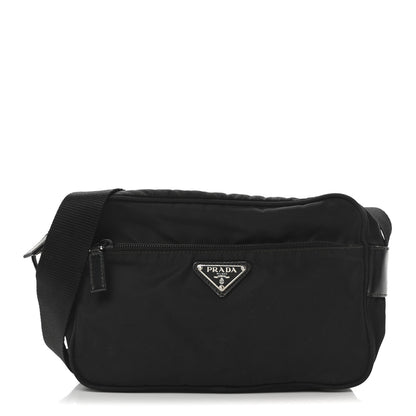 Prada Tessuto Nylon Triangle Shoulder Bag Black 1 of 13