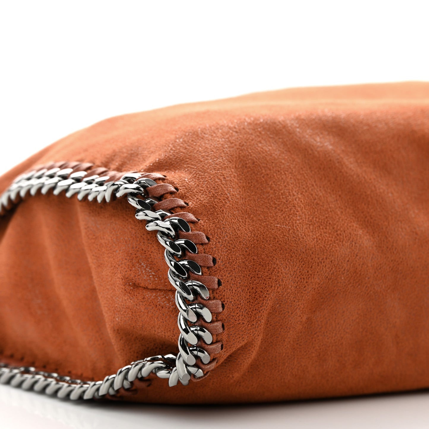 Shaggy Deer Falabella Fold Over Tote Orange