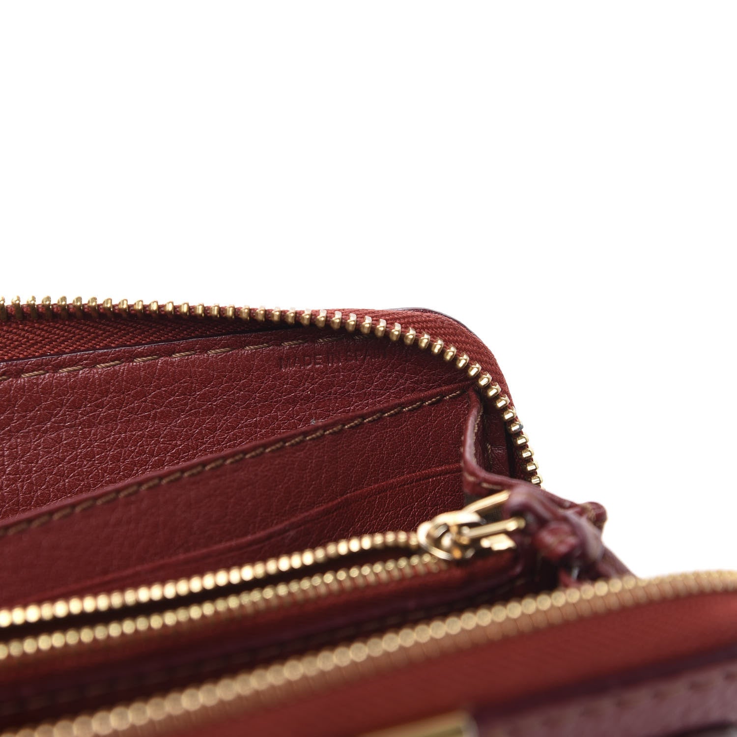 Chloe Grained Calfskin Marcie Long Zip Around Wallet Red 10 of 14