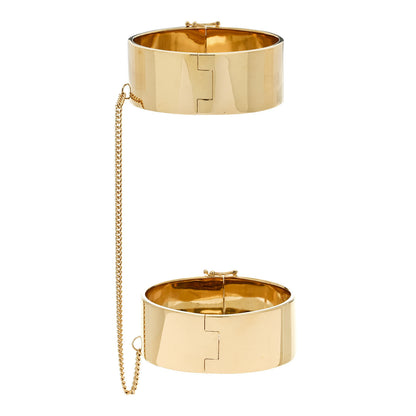 Saint Laurent Metal Menotte Fermoir Chaine Bracelet M Gold 3 of 4