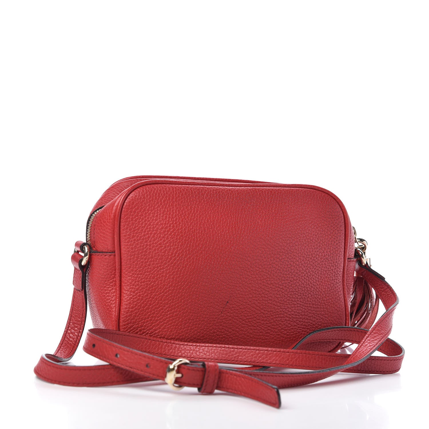 Gucci Pebbled Calfskin Small Soho Disco Bag Tabasco Red 3 of 9