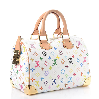 Louis Vuitton Monogram Multicolor Speedy 30 White 3 of 7