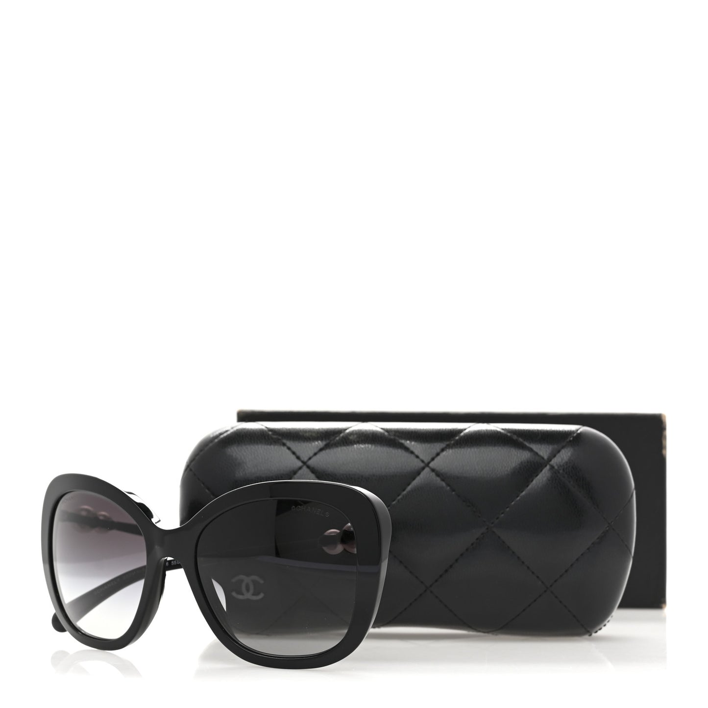 Acetate Butterfly Winter Pearl Sunglasses 5339-H-A Black