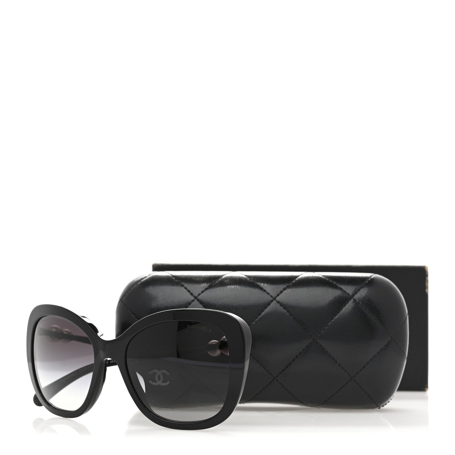 Chanel Acetate Butterfly Winter Pearl Sunglasses 5339-H-A Black 8 of 8