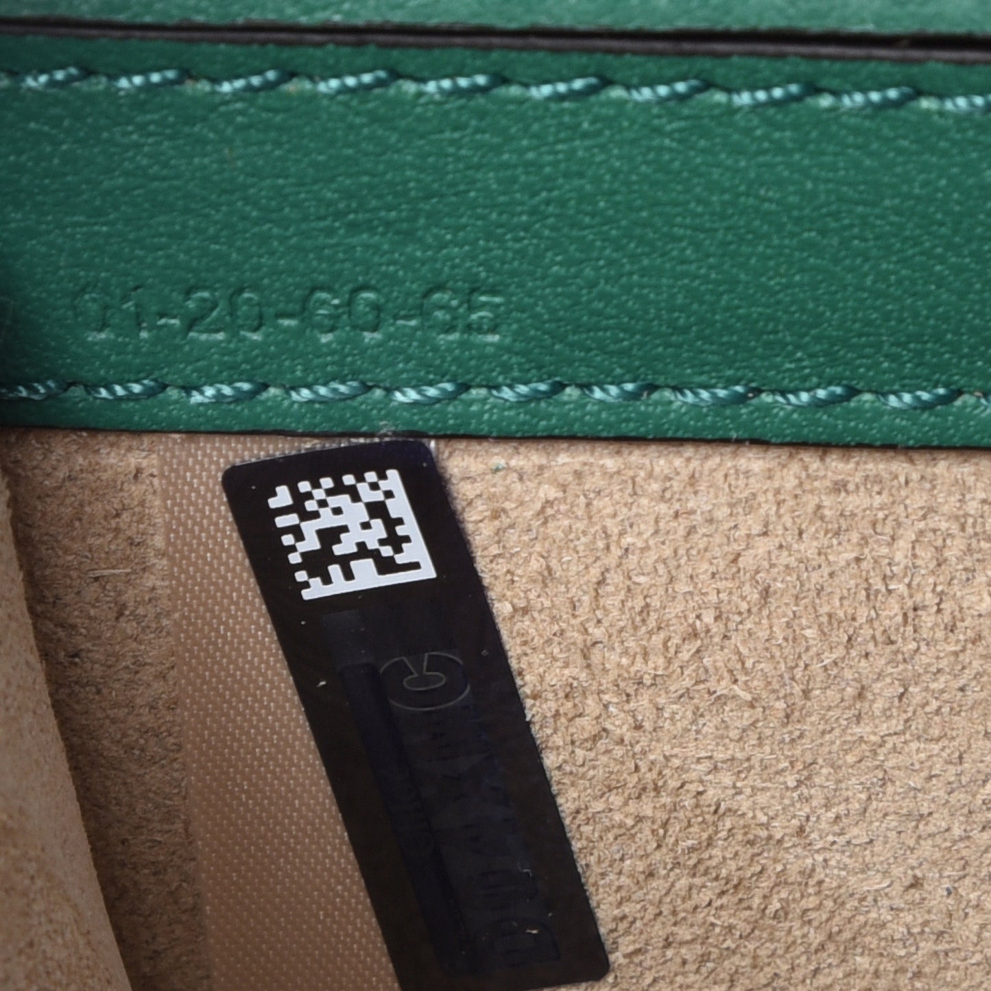 Calfskin Crocodile Embossed Mini C Vanity Bag Woodsy Green