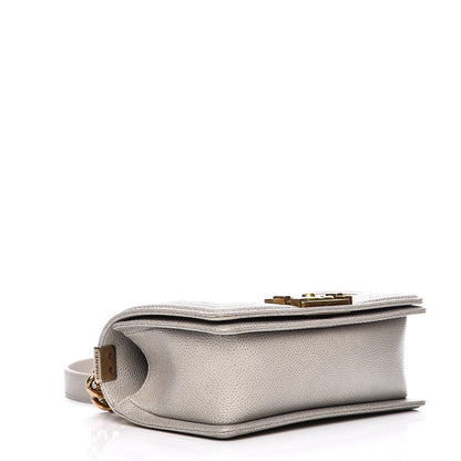 Chanel Caviar Quilted Small Boy Flap Light Grey 4 of 8