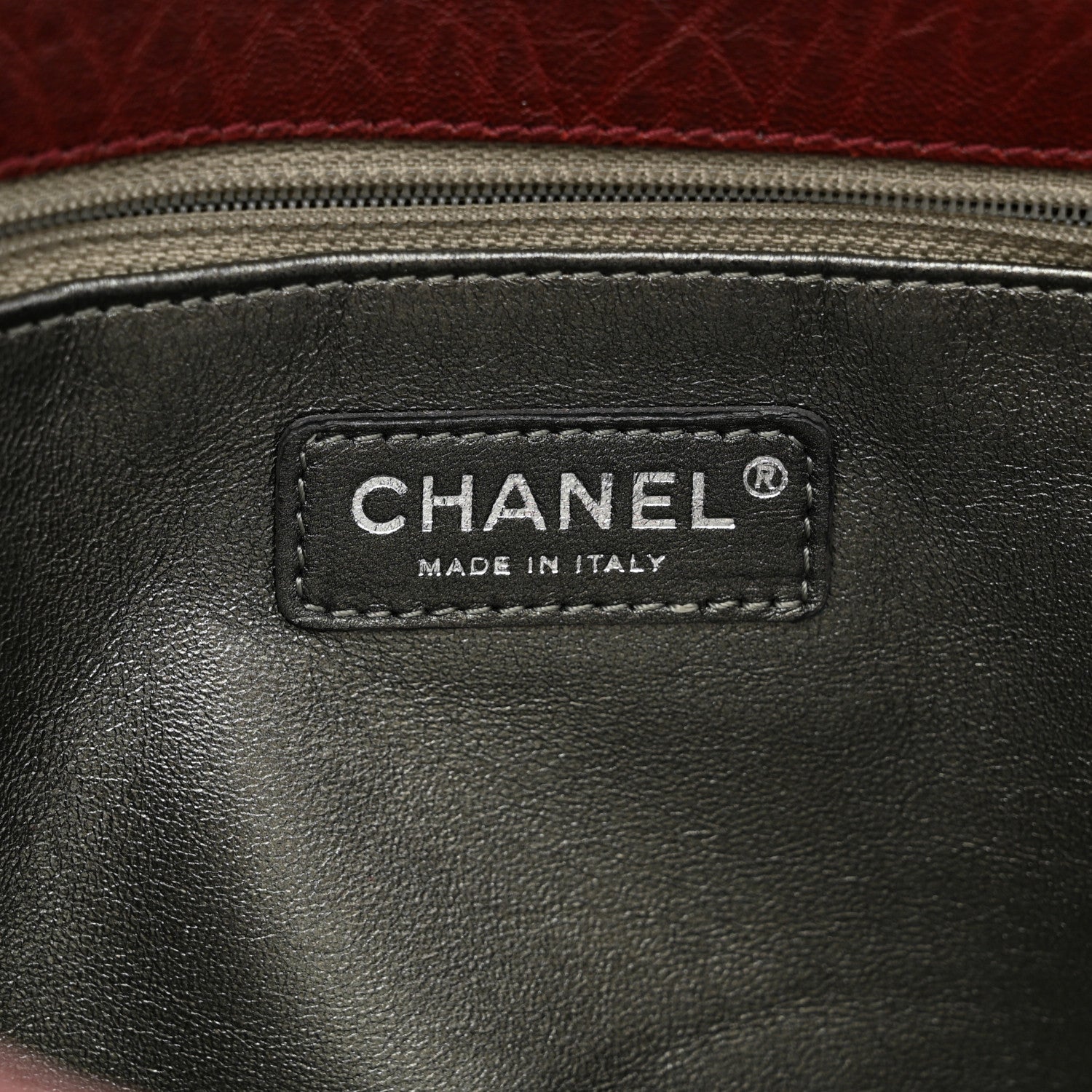 Chanel Distressed Lambskin Lady Braid Flap Burgundy 6 of 12