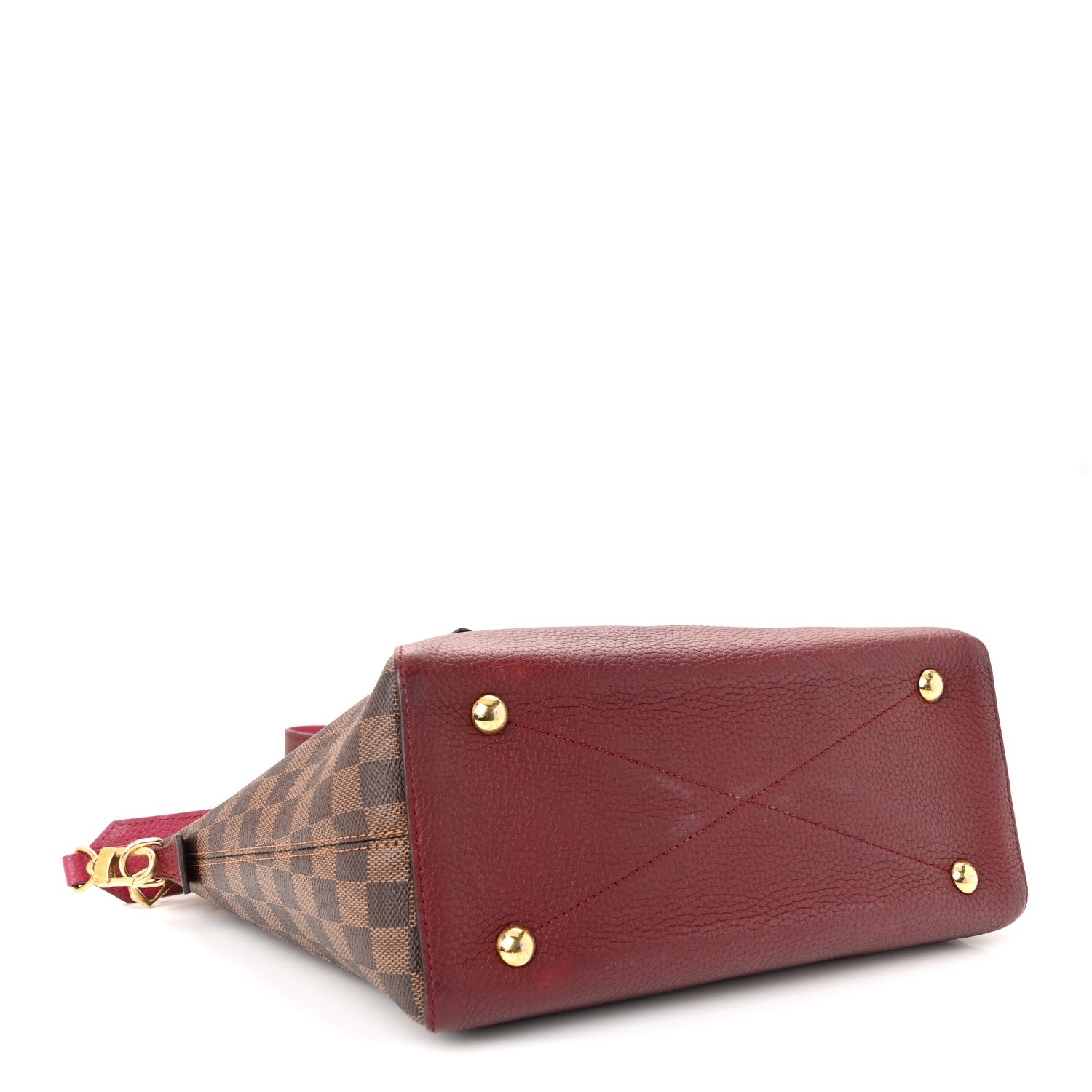 Louis Vuitton Damier Ebene Cuir Taurillon Hyde Park Fuchsia 4 of 9