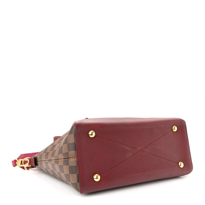 Louis Vuitton Damier Ebene Cuir Taurillon Hyde Park Fuchsia 4 of 9