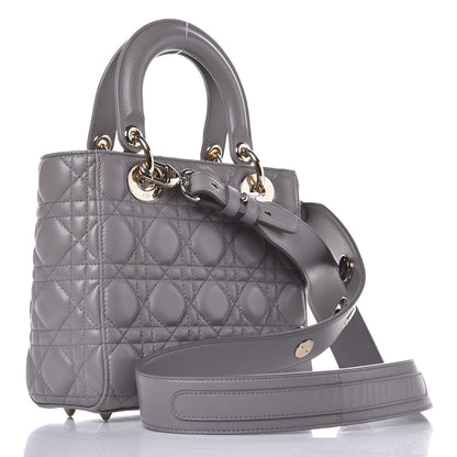 Christian Dior Lambskin Cannage Small My Lady Dior Gris 3 of 8