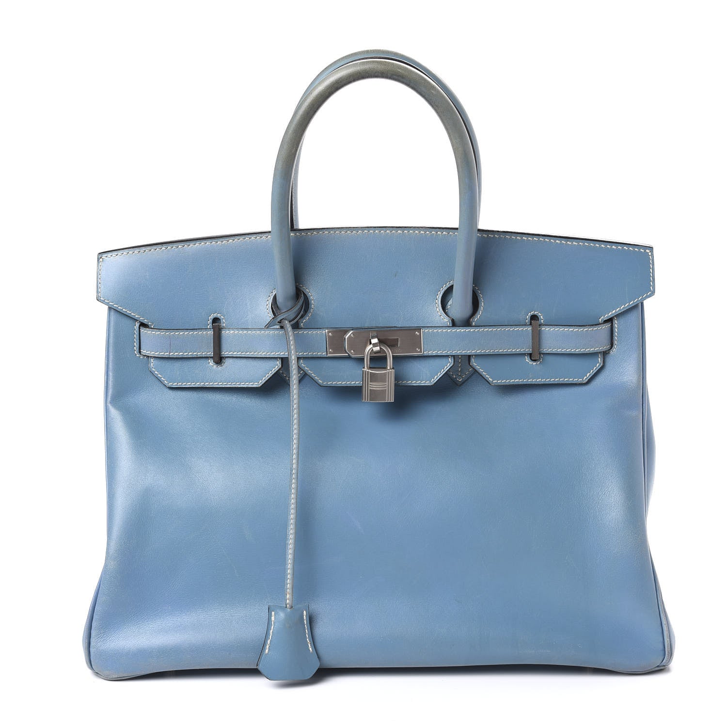 Hermes Box Birkin 35 Blue Jean 1 of 26