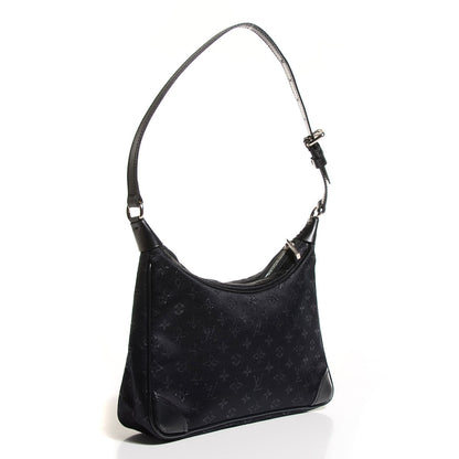 Louis Vuitton Satin Monogram Little Boulogne Black 3 of 7