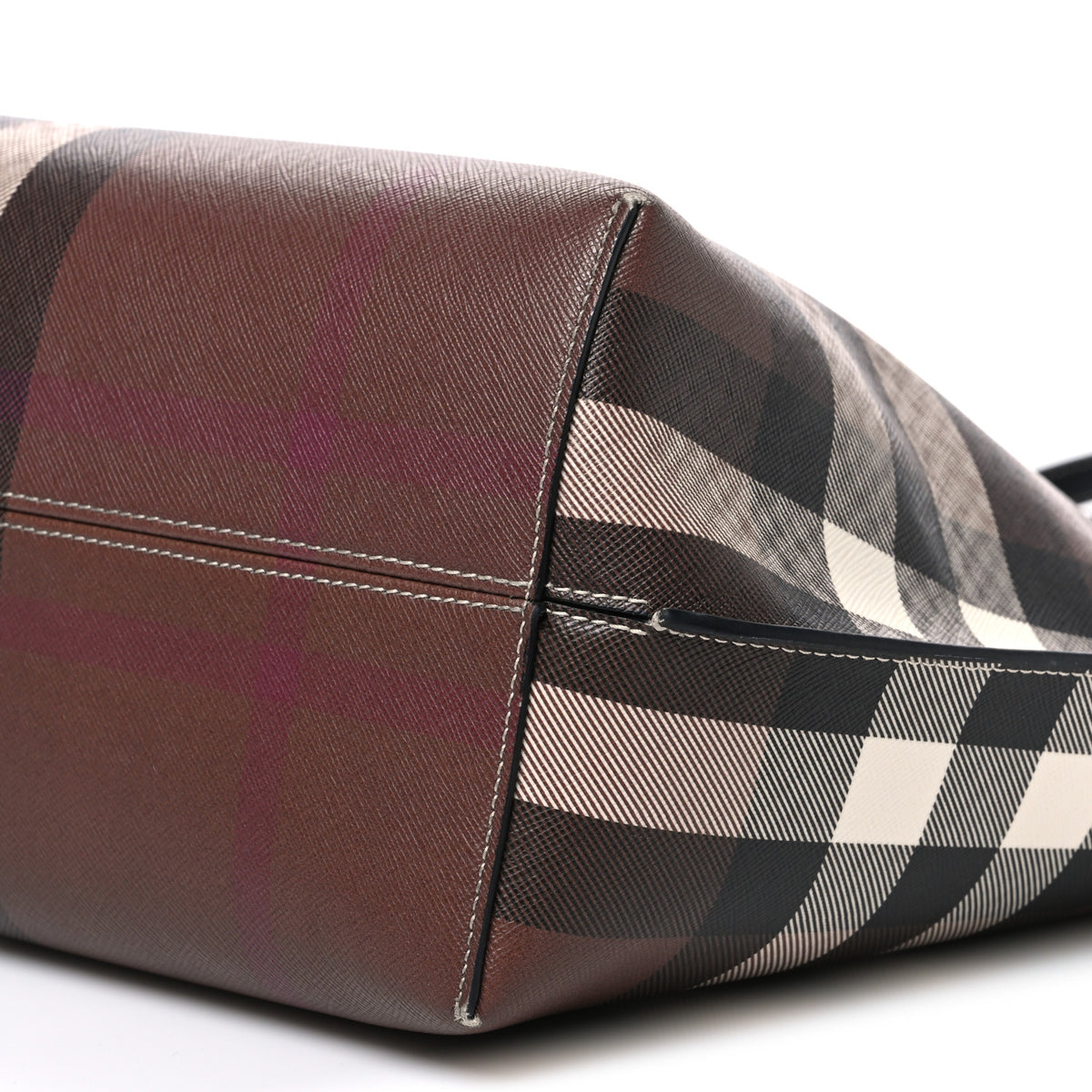 Burberry E-Canvas Check Medium Soft TB Tote Dark Birch Brown 10 of 12