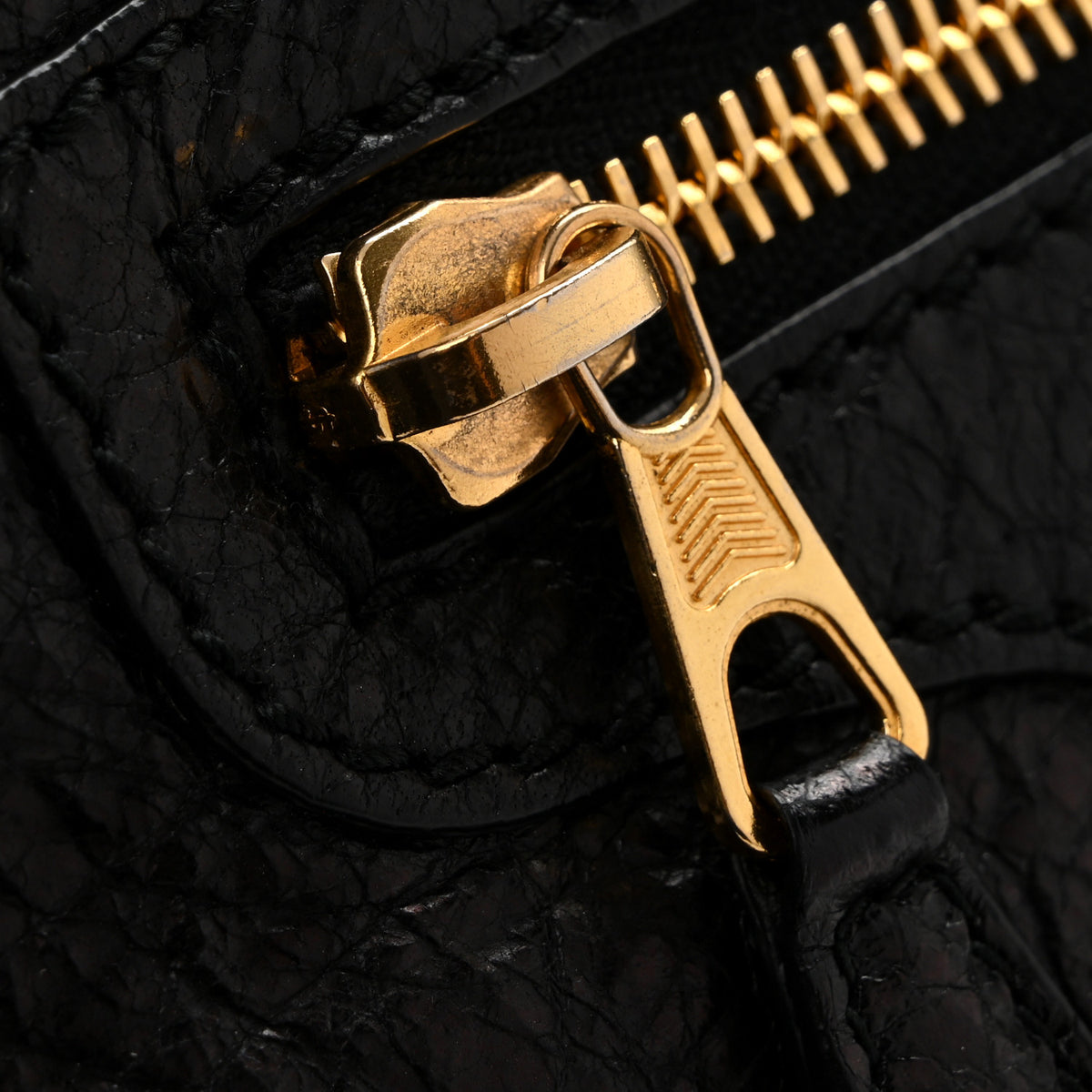 Balenciaga Agneau Giant 12 Gold Hardware Envelope Strap Clutch Black 13 of 16