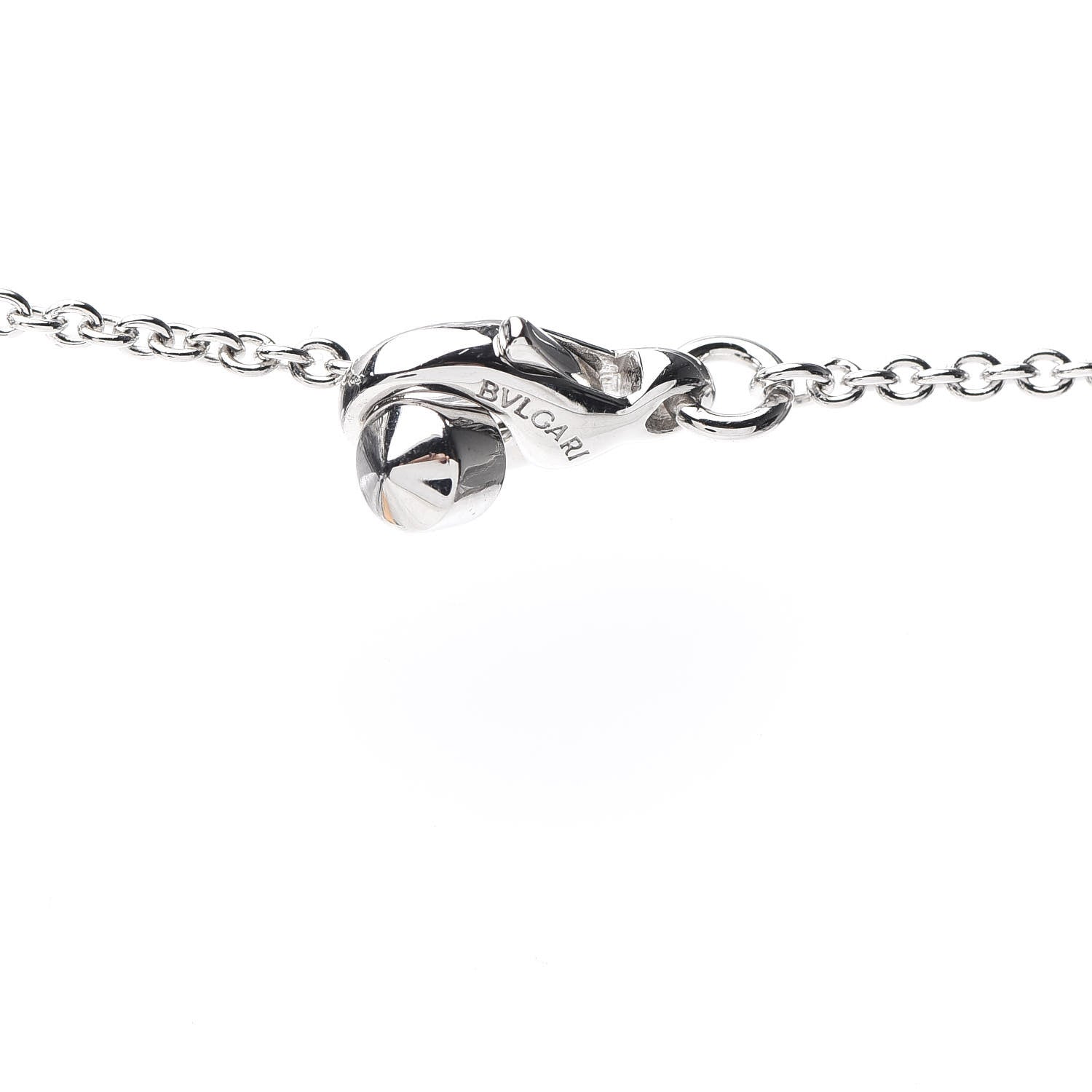 Bulgari 18K White Gold Diamond Pearl Lucea Necklace 5 of 6