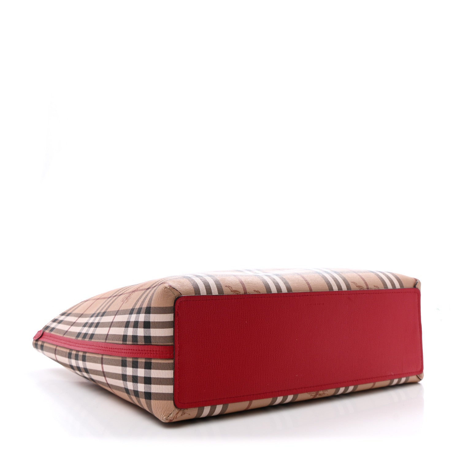 Burberry Haymarket Check Medium Reversible Tote Poppy Red 12 of 36