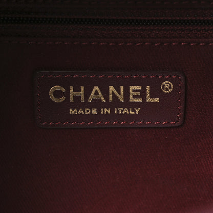 Chanel Shiny Calfskin Goatskin Quilted Small Coco Curve Vanity Burgundy 6 of 11
